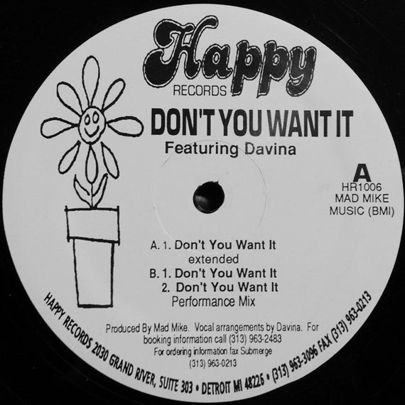 Davina : Don't You Want It (12")