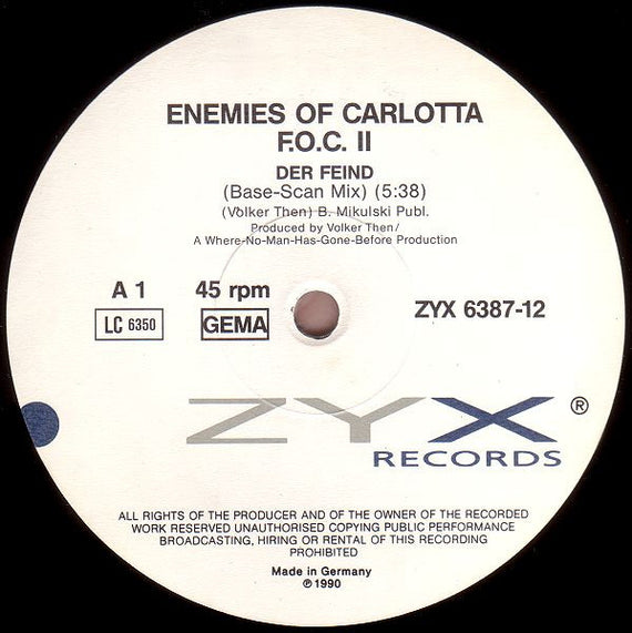 Enemies Of Carlotta F.O.C. II* : Der Feind (12", Maxi)