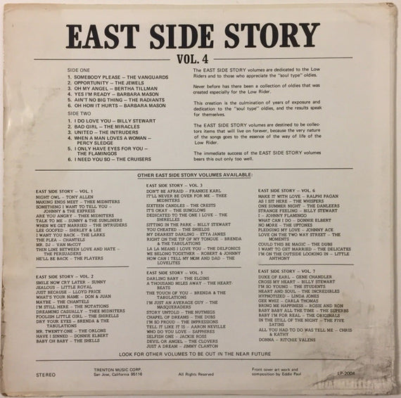 Various : East Side Story Vol. 4 (LP, Comp, Unofficial)