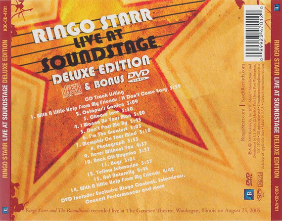 Ringo Starr : Live At Soundstage (CD, Album, Del + DVD, NTSC)