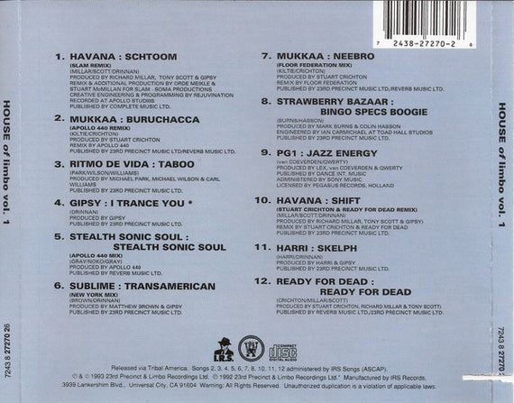 Various : House Of Limbo Vol. 1 (CD, Comp)