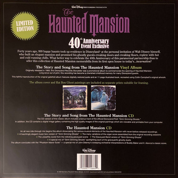 Buddy Baker, John Debney, Xavier Atencio* : The Haunted Mansion (40th Anniversary Event Exclusive) (LP, Album, RM + CD, Album, RM + CD, Album + Box, C)