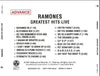 Ramones : Greatest Hits Live (CD, Advance, Album, Promo)