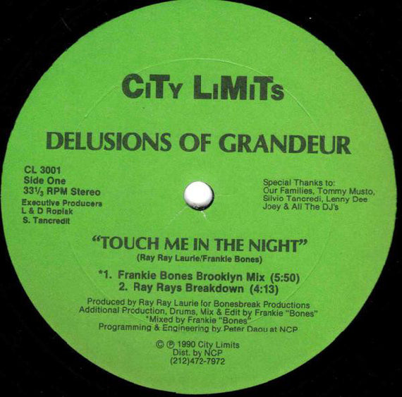Delusions Of Grandeur : Touch Me In The Night (12")