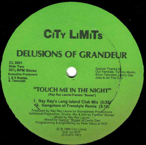Delusions Of Grandeur : Touch Me In The Night (12")