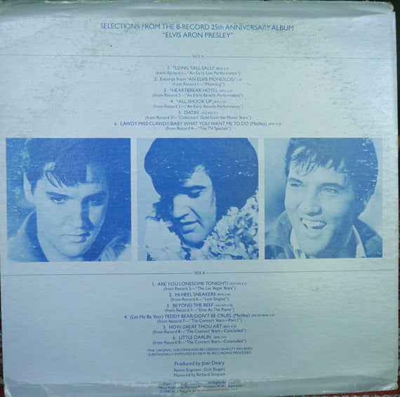 Elvis Presley : Elvis Aron Presley Radio Station Sampler (LP, Comp, Promo)