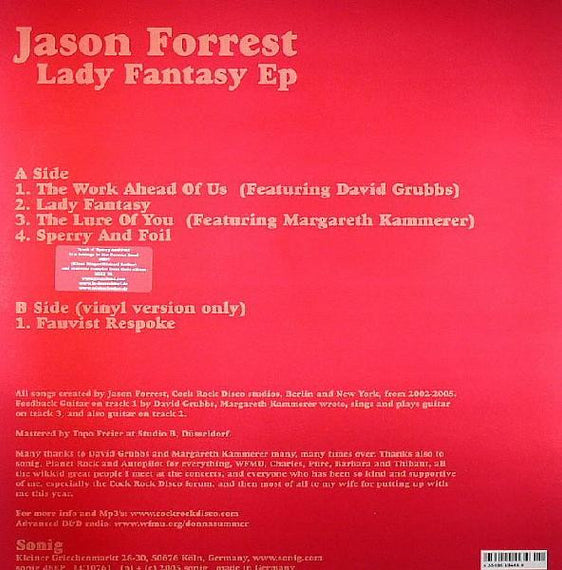 Jason Forrest : Lady Fantasy Ep (12", EP)