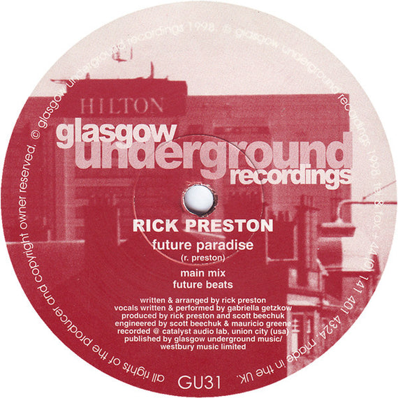 Rick Preston : Future Paradise (12")