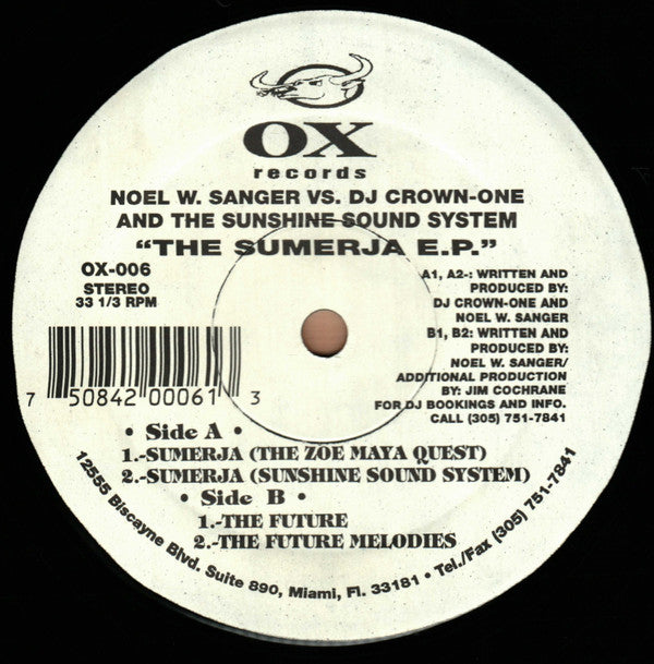 Noel W. Sanger vs. DJ Crown-One : Sumerja / The Future (12")