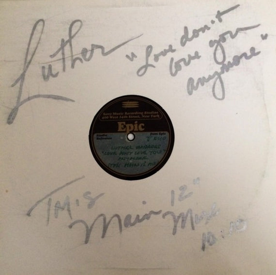 Luther Vandross : Love Don't Love You Anymore (Acetate, 12", S/Sided)
