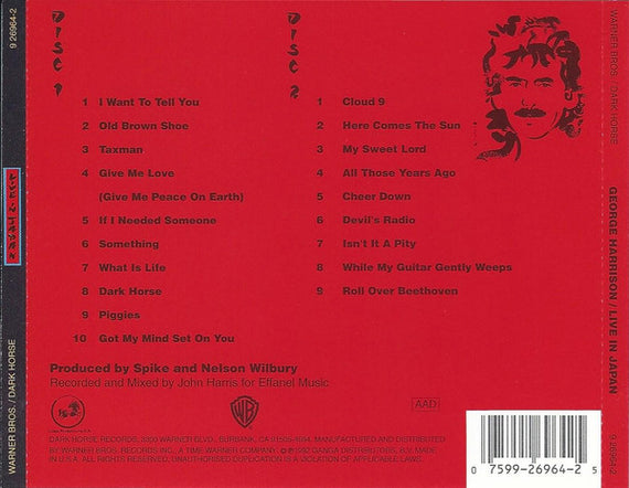 George Harrison : Live In Japan (2xCD, Album, SRC)