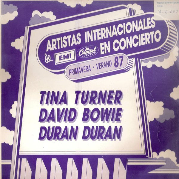 Tina Turner / David Bowie / Duran Duran : Artistas Internacionales De EMI Capitol En Concierto Primavera - Verano 87 (LP, Promo, Transcription)