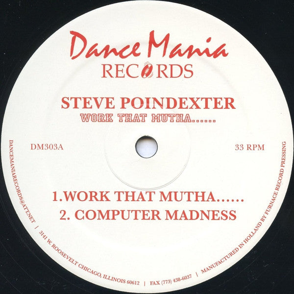 Steve Poindexter : Work That Mutha...... (12", RE)