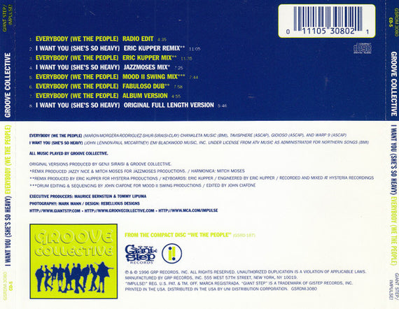 Groove Collective : I Want You (She's So Heavy) / Everybody (We The People) (CD, Maxi)