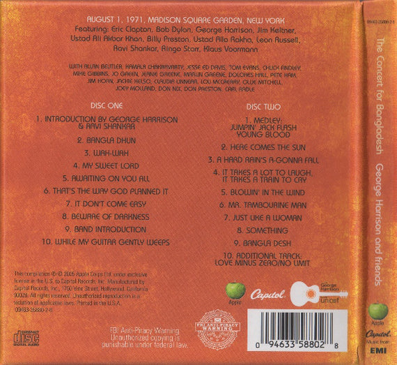 George Harrison : George Harrison And Friends - The Concert For Bangladesh (2xCD, Album, RE, RM)