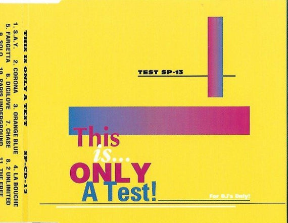 Various : This Is Only A Test! (CD, Comp)
