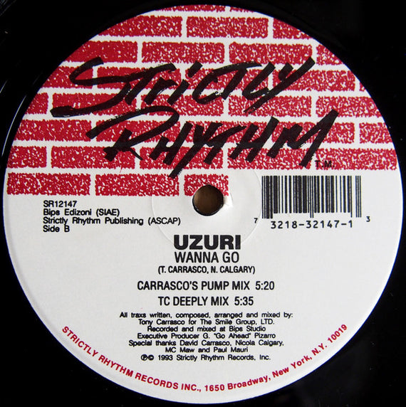 Uzuri : Key Waves / Wanna Go (12")