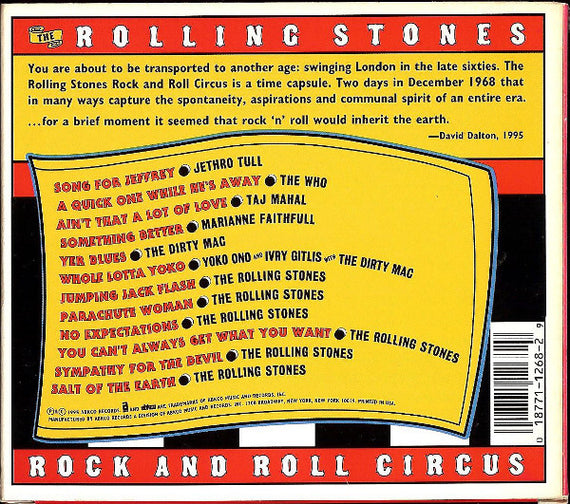 The Rolling Stones : The Rolling Stones Rock And Roll Circus (CD, Album, Sli)