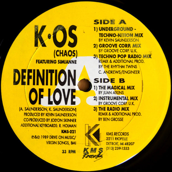 K·OS (Chaos)* Featuring Simianne : Definition Of Love (12")