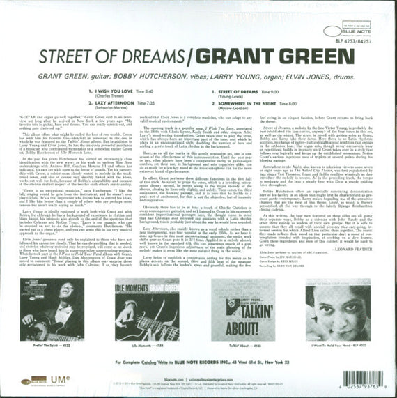Grant Green : Street Of Dreams (LP, Album, RE)