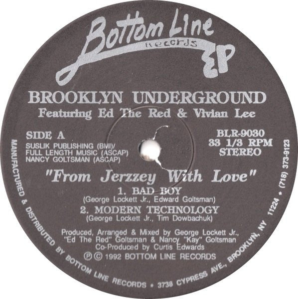 Brooklyn Underground Featuring Ed The Red & Vivian Lee : From Jerzzey With Love (12", EP)