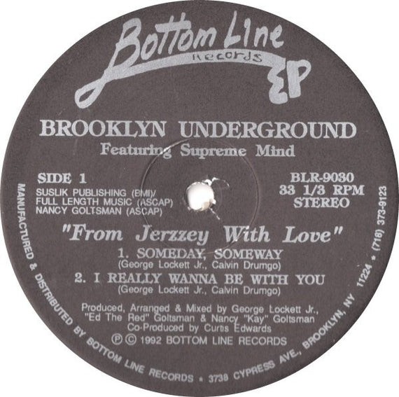 Brooklyn Underground Featuring Ed The Red & Vivian Lee : From Jerzzey With Love (12", EP)