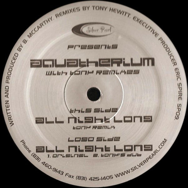 Aquatherium : All Night Long (12")