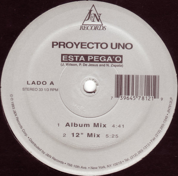 Proyecto Uno : Esta Pega'o (12")