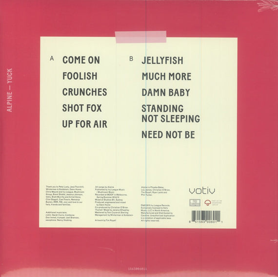 Alpine (6) : Yuck (LP, Album, Ltd, Red)