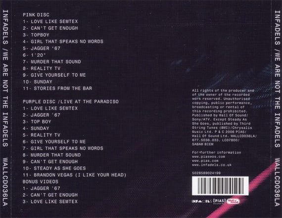 Infadels : We Are Not The Infadels (CD + DVD-V)