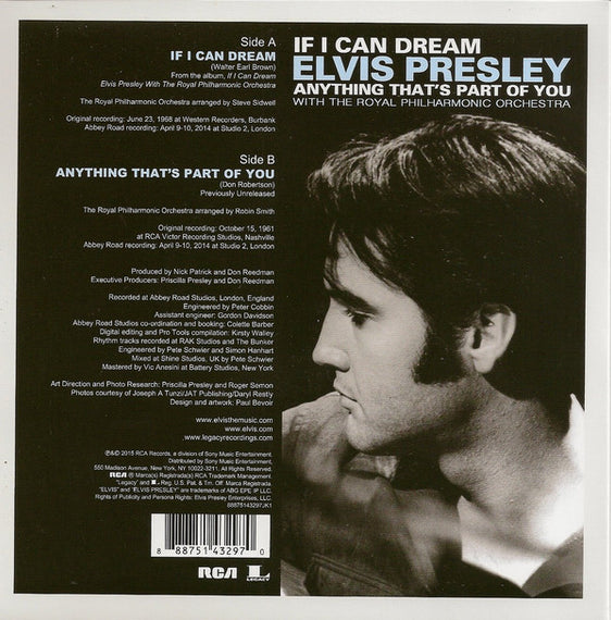 Elvis Presley With Royal Philharmonic Orchestra : If I Can Dream (7