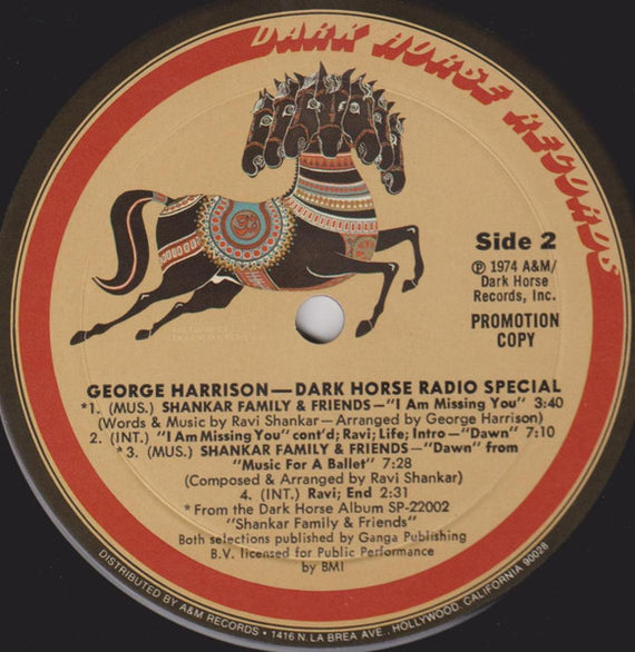 George Harrison : Dark Horse Radio Special (LP, Promo)