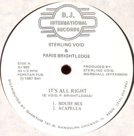 Sterling Void & Paris Brightledge / The Children : It's All Right / Freedom (12")