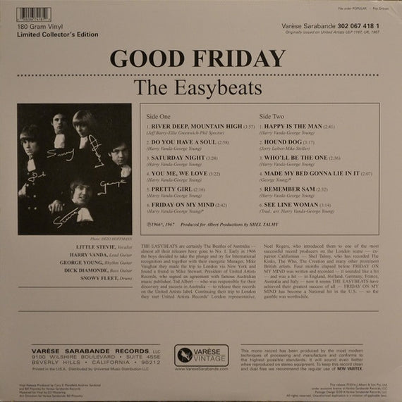 The Easybeats : Good Friday (LP, Album, RSD, Mono, Ltd, 180)
