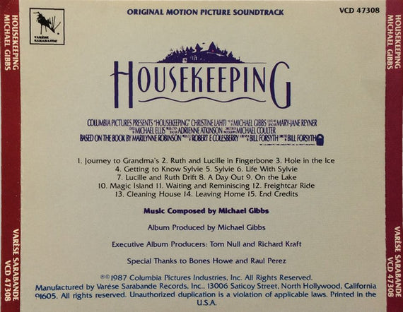 Michael Gibbs : Housekeeping (Original Motion Picture Soundtrack) (CD, Album)