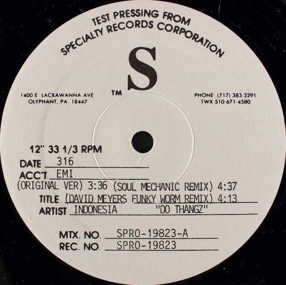 Indonesia : Do Thangz (12", TP)