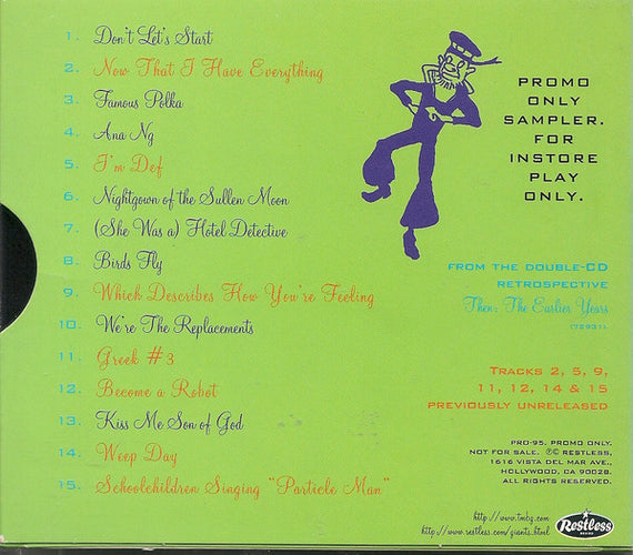 They Might Be Giants : Selections From The 2-CD Retrospective Then: The Earlier Years  (CD, Promo, Smplr)