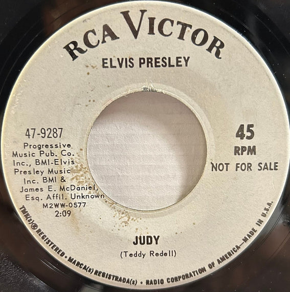 Elvis Presley : There's Always Me / Judy (7