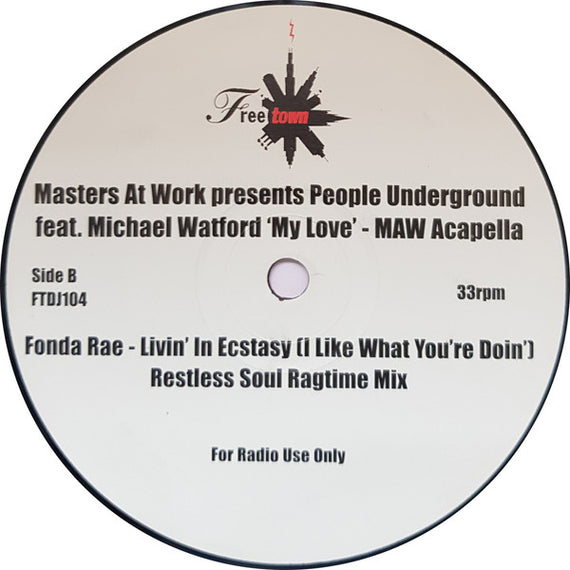 Fonda Rae / People Underground : Living In Ecstasy / My Love (12", EP, Promo)