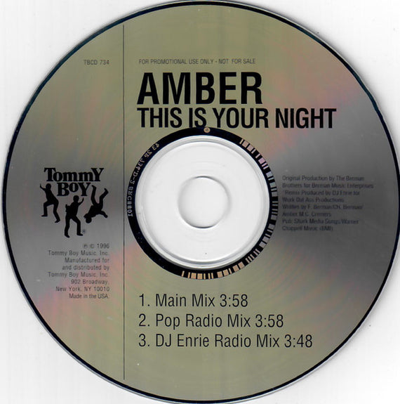Amber : This Is Your Night (CD, Single, Promo)