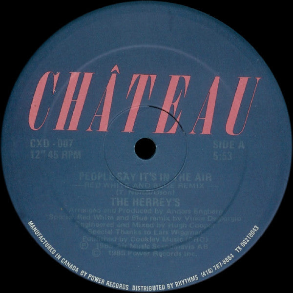 The Herrey's : People Say It's In The Air (Red White And Blue Remix) (12")