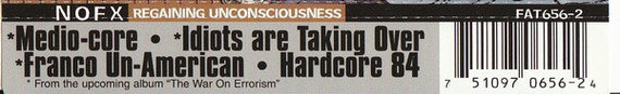 NOFX : Regaining Unconsciousness (CD, EP)