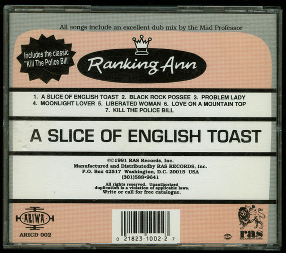 Ranking Ann : A Slice Of English Toast (CD, Album)