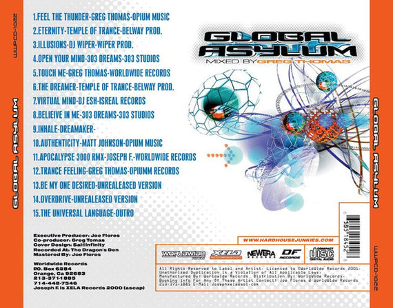 Greg Thomas : Global Asylum (CD, Mixed)
