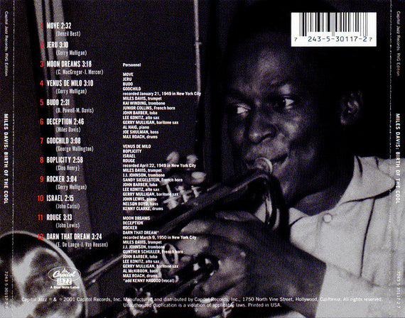 Miles Davis : Birth Of The Cool (CD, Album, Comp, RE, RM)