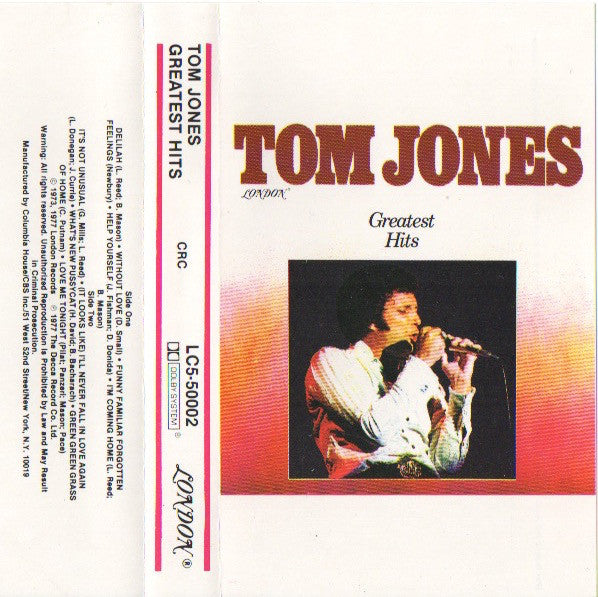 Tom Jones : Greatest Hits (Cass, Comp, Club, CRC)