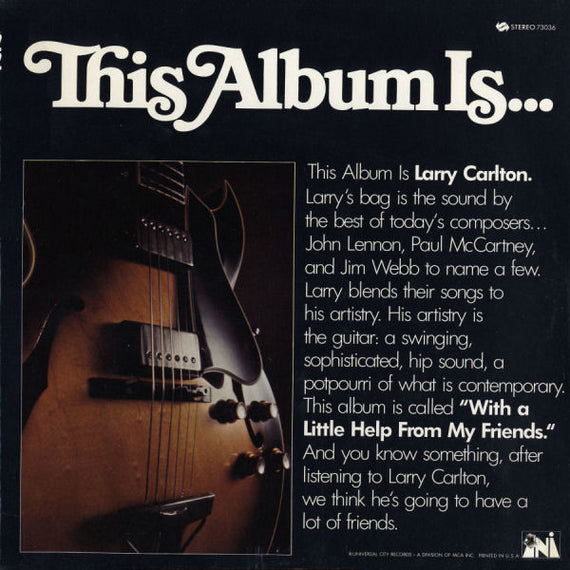 Larry Carlton : With A Little Help From My Friends (LP, Album)