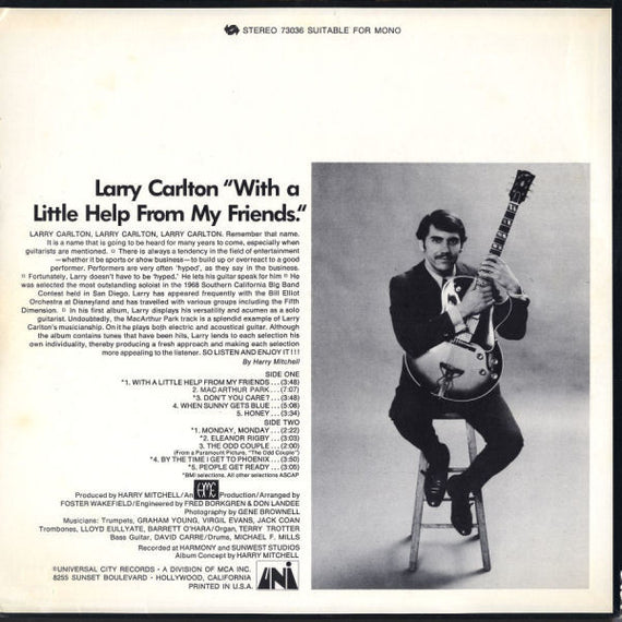 Larry Carlton : With A Little Help From My Friends (LP, Album)