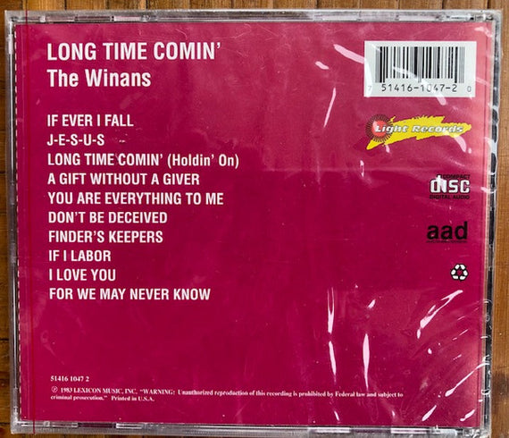 The Winans : Long Time Comin' (CD, Album, RE)