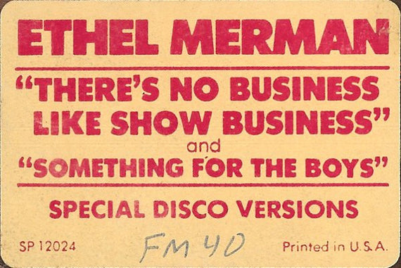 Ethel Merman : There's No Business Like Show Business / Something For The Boys (12")